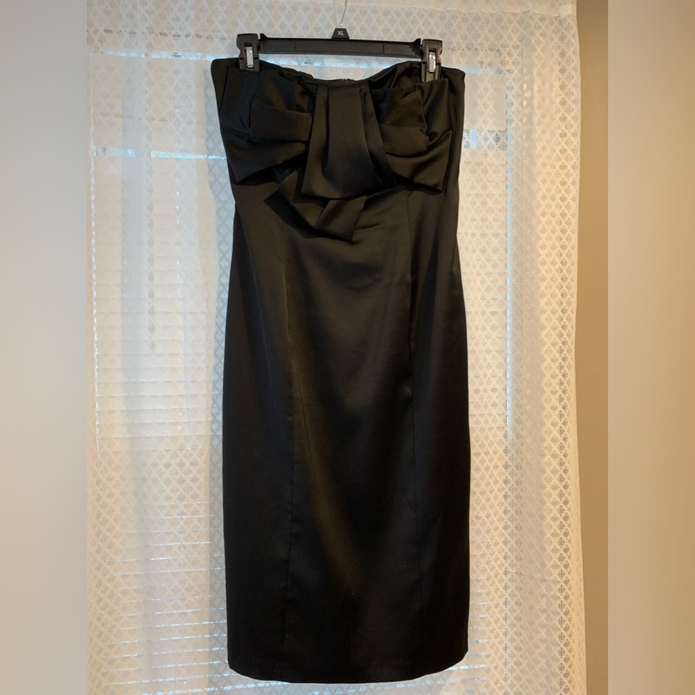 Karen Millen black cocktail strapless dress size 10
